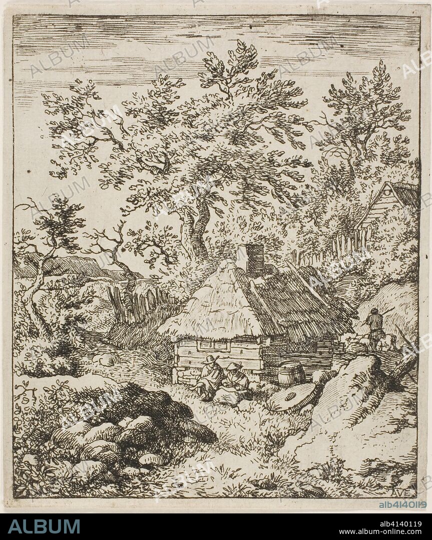 Landscape with a Millstone. Allart van Everdingen; Dutch, 1621-1675. Date: 1641-1675. Dimensions: 123 x 104 mm (plate); 127 x 110 mm (sheet). Etching in black on ivory laid paper. Origin: Holland.