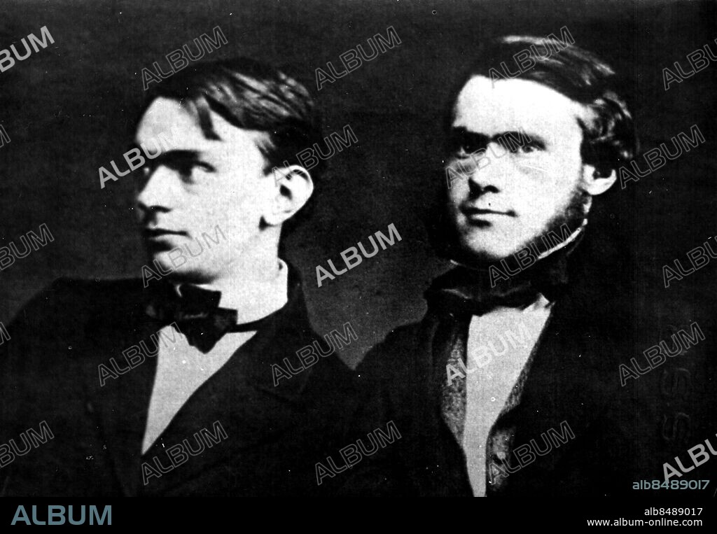 OKÄNT FOTODATUM.. Utan bildtext. Not. Bröderna Alfred och Ludvig Nobel Anm. Ludvig Immanuel Nobel, 1831-1888 Alfred Nobel, 1833-1896 Syskon Uppfinnare persons: Alfred Nobel ;Ludvig Nobel sites: SVERIGE.