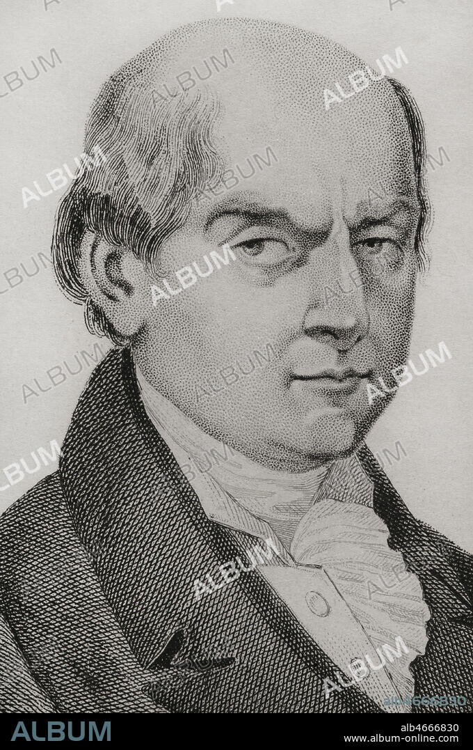 John Adams (1735-1826). Político estadounidense y segundo presidente de los Estados Unidos de América (1797-1801). Grabado por Vernier. Detalle. Panorama Universal. Historia de los Estados Unidos de América, por Roux de Rochelle. Edición española, impresa en Barcelona,1850.