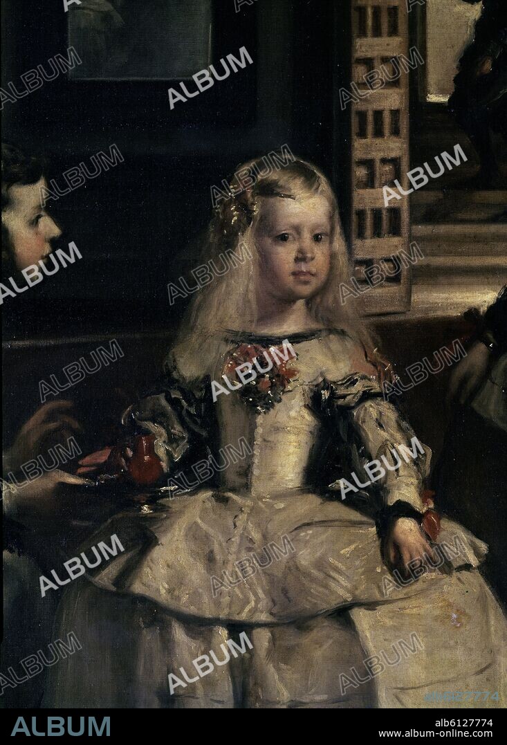 DIEGO VELAZQUEZ (1599-1660). 'Las Meninas, or The Family of Felipe IV' (detail), c. 1656, Oil on canvas, P01174.