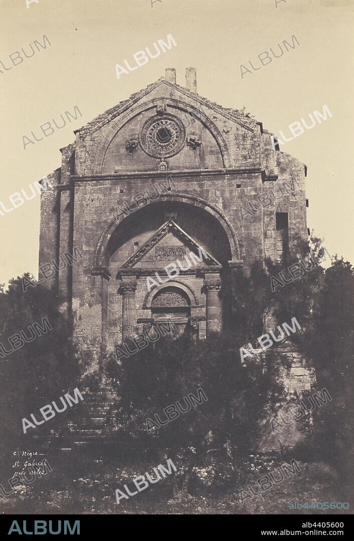 St Gabriel près Arles, Charles Nègre (French, 1820 - 1880), Arles, France, 1852, Salted paper print from a waxed paper negative, 31.7 × 21.9 cm (12 1/2 × 8 5/8 in.).
