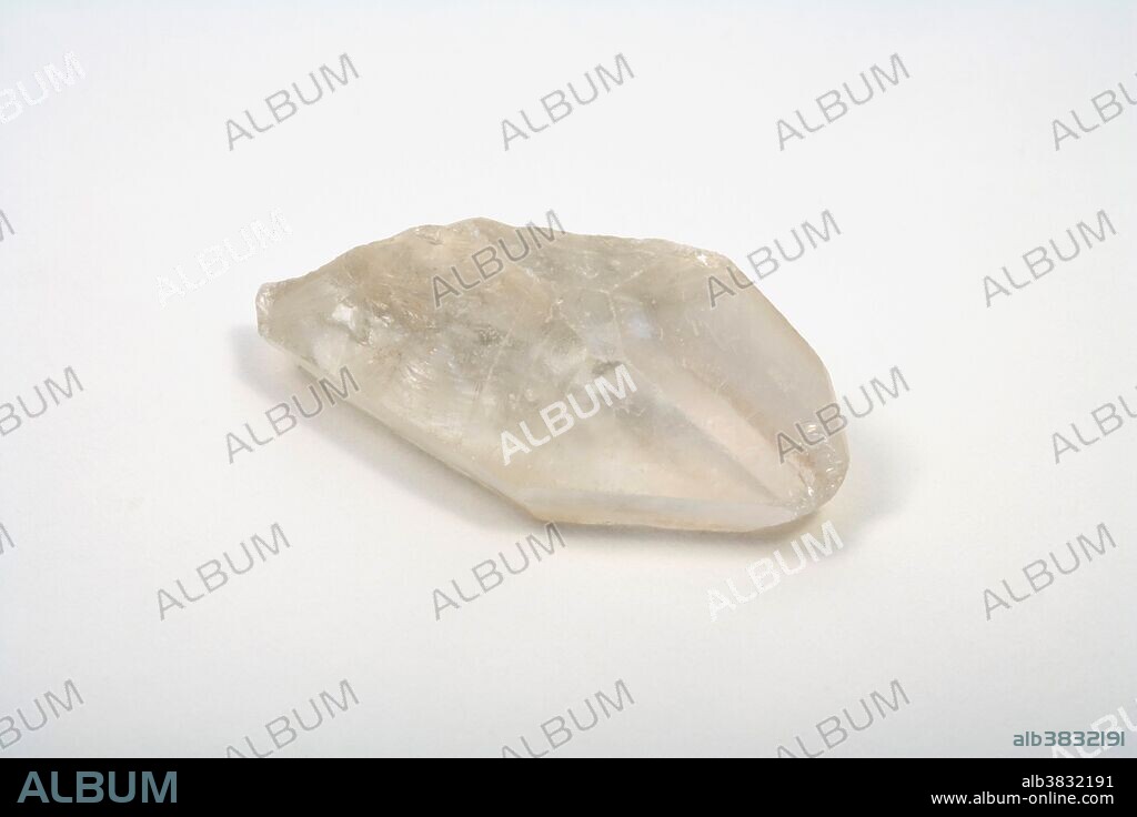 Clear Quartz crystal fragment. Quartz is number seven on the Mohs hardness scale.