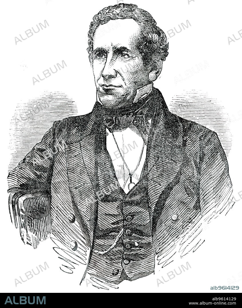 General Andre Santa Cruz, 1850. Portrait of Bolivian statesman Andrés de Santa Cruz y Calahumana. 'In 1829, a serious rebellion, that threatened irretrievable disasters, having broken out in the Republic of Bolivia, the friends of order appealed to their old friend General Santa Cruz as being the only man capable of re-establishing public tranquillity. His firmness and mercy had the rapid effect of calming the excited spirits of the rebels; and, as soon as public confidence was restored, he placed the financial affairs of the country on a firm footing, and, in conjunction with wise counsellors, drew up the civil and penal codes, which were published within the period of his discretional government'. From "Illustrated London News", 1850.