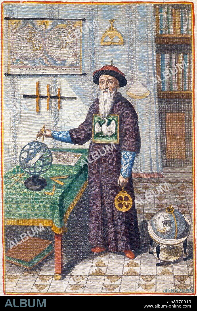 Johann Adam Schall von Bell, Chinese name Tang Ruowang (May 1, 1592 August 15, 1666) was a German Jesuit and astronomer. He spent most of his life as a missionary in China and became an adviser to the Shunzhi Emperor of the Qing dynasty.