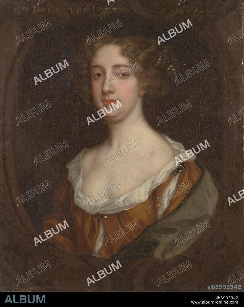 PETER LELY. Aphra Behn. Date/Period: Ca. 1670. Painting. Oil on canvas. Height: 768 mm (30.23 in); Width: 641 mm (25.23 in).