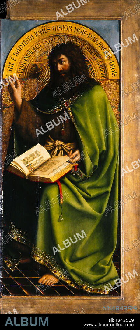 JAN VAN EYCK. The Ghent Altarpiece. Adoration of the Mystic Lamb: John the Baptist.