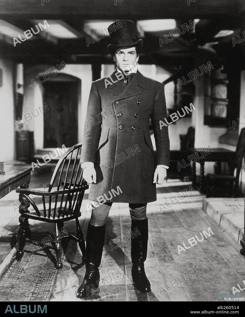LAURENCE OLIVIER en CUMBRES BORRASCOSAS, 1939 (WUTHERING HEIGHTS), dirigida por WILLIAM WYLER. Copyright UNITED ARTISTS.