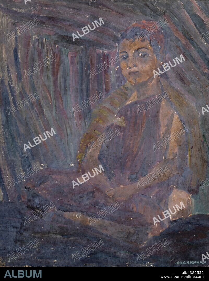 Bedouin boy in tent tent, oil on canvas, 46 x 36.5 cm, Ernst Schiess, Basel 1872–1919 Valencia.