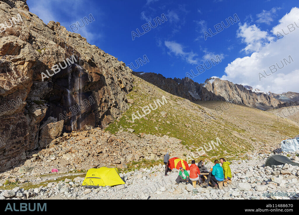Ratsek camp, Ala Archa National Park, Bishkek, Kyrgyzstan, Central Asia, Asia.