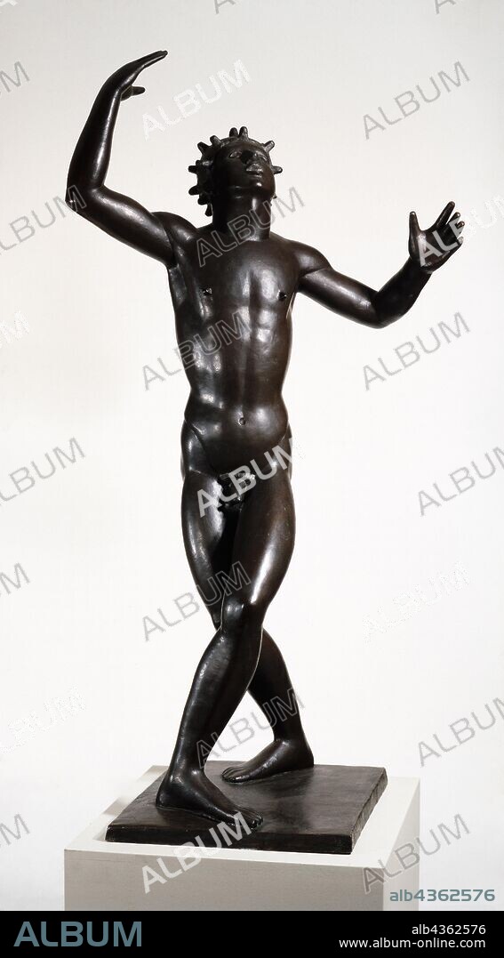 The Dancer, 1922 (cast), bronze, 163.5 x 87 x 62 cm (with plinth), Giesserstempel on base edge, rear left: GUSS, H. NOACK, BERLIN-FRIEDENAU, Carl Burckhardt, Lindau/Zürich 1878–1923 Ligornetto/Tessin.