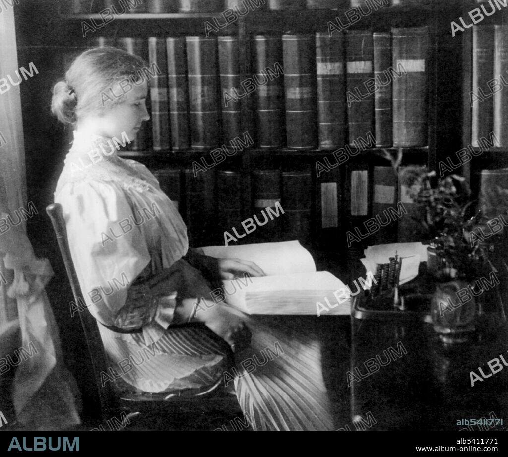 Helen Keller (1880-1968) reading Braille in 1907. Helen Keller (1880-1968) was an American author, political activist, and lecturer. She was the first deaf-blind person to earn a Bachelor of Arts degree. The story of Keller and her teacher, Anne Sullivan, was made famous by Keller's autobiography, The Story of My Life, and its adaptations for film and stage, The Miracle Worker. A prolific author, Keller was well-traveled and outspoken in her convictions. A member of the Socialist Party of America and the Industrial Workers of the World, she campaigned for women's suffrage, labor rights, socialism, antimilitarism, and other similar causes.