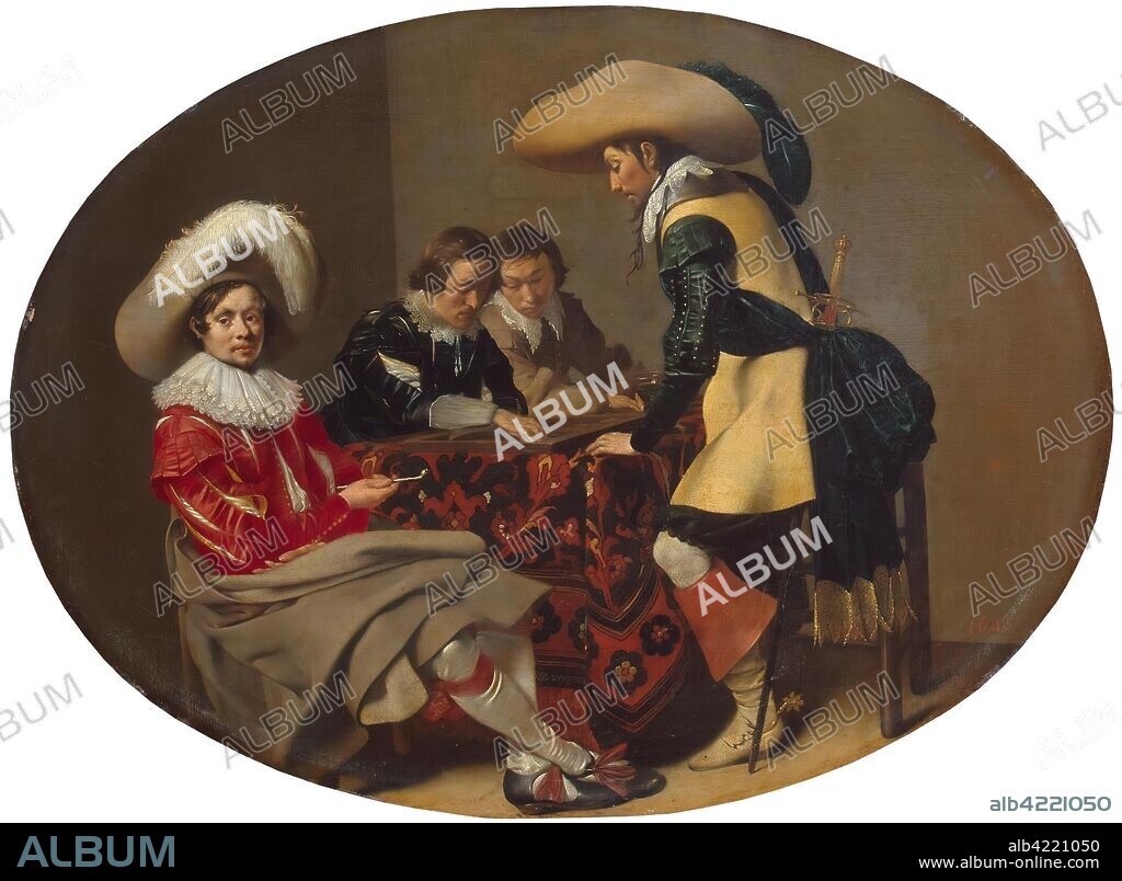 WILLEM CORNELISZ DUYSTER. 'Tric-Trac Players'. Holland, 1625-1630. Dimensions: 31,5x42,5 cm.
