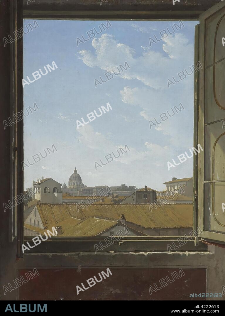 HENDRIK VOOGD. 'View of Rome through the Window'. Holland, 1809. Dimensions: 50,5x38,5 cm.