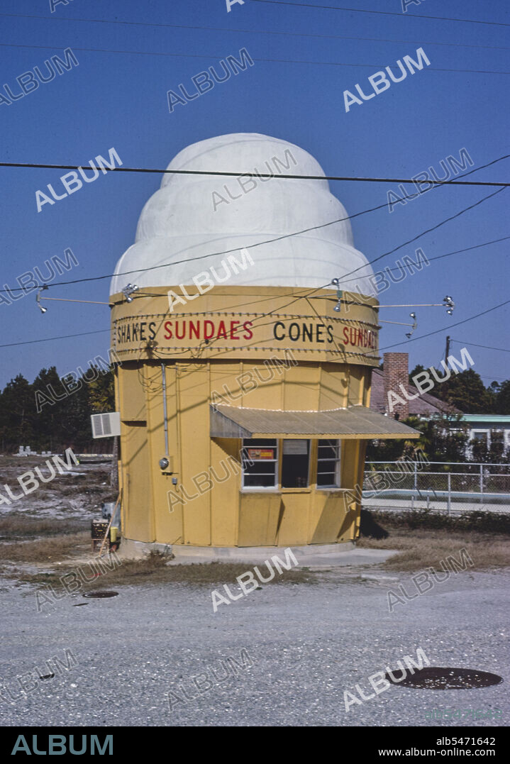 1970s America -  Ice cream stand, Long Beach, Florida 1979.