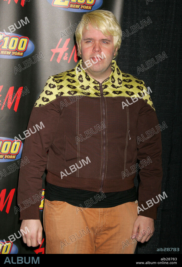Dec 14, 2007 - New York, NY, USA - Gossip blogger PEREZ HILTON poses for photos in the press room for Z100's Jingle Ball 2007 held at Madison Square Garden. 14/12/2007