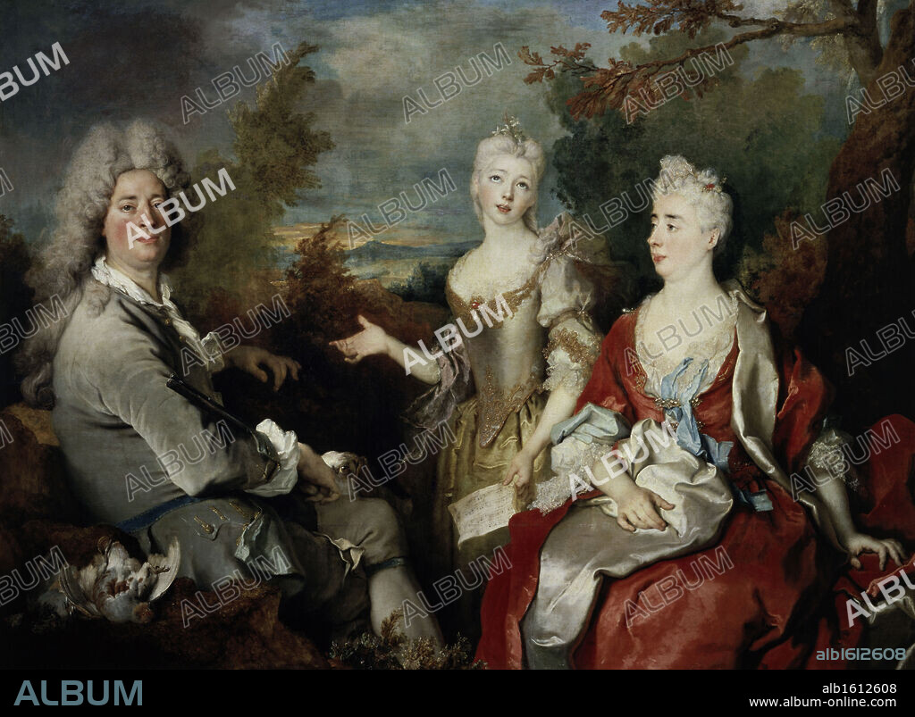 NICOLAS DE LARGILLIERE. Family Portrait   Nicholas de Largilliere (1656-1746/French)   Musee du Louvre, Paris.