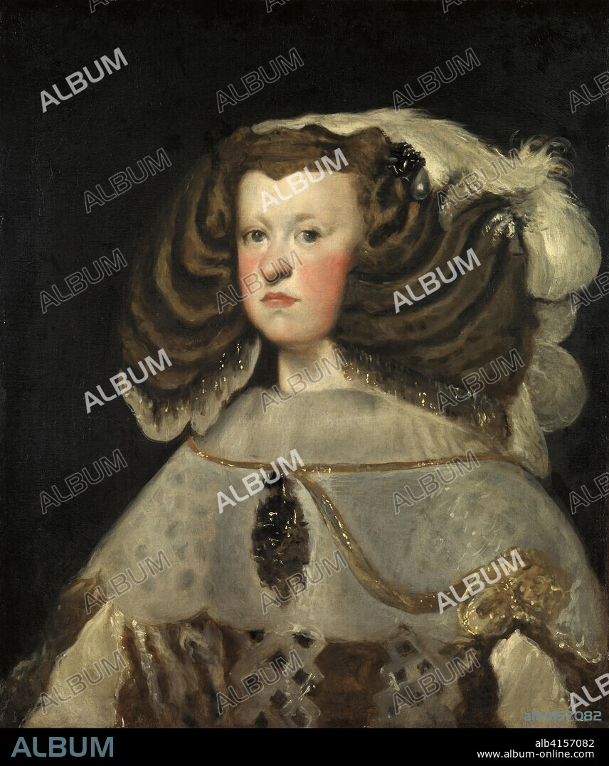 DIEGO VELÁZQUEZ. Velázquez (Seville, 1599 - Madrid, 1660). Portrait of Mariana of Austria, Queen of Spain (1655 - 1657). Oil on canvas. 66 x 56 cm.