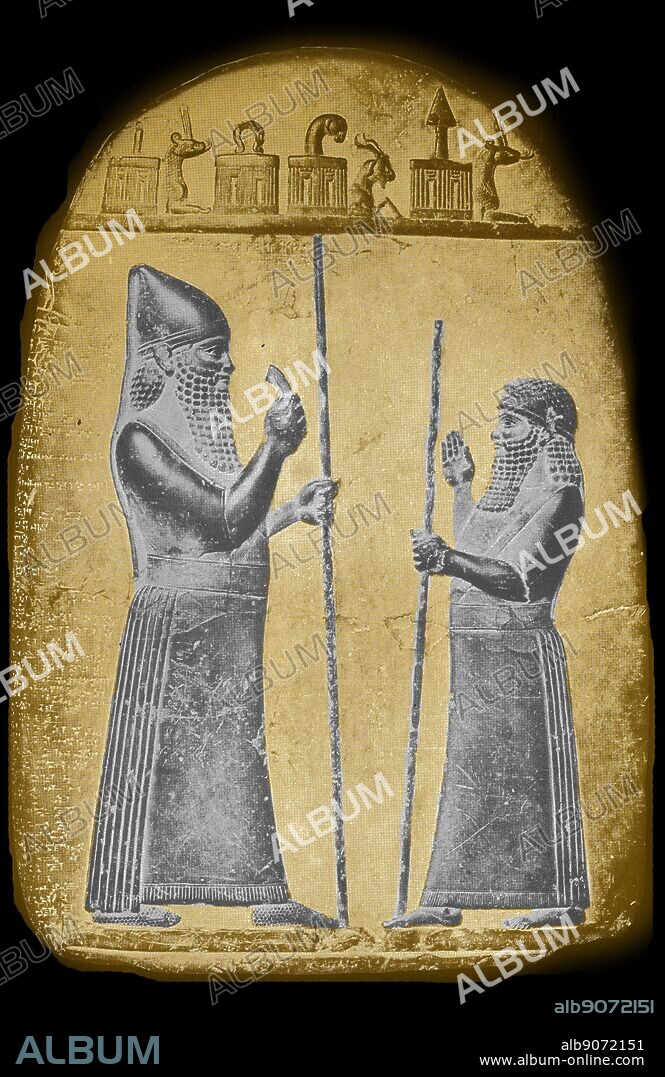 Marduk-Baladan or Merodach-baladan II, chief of the Bit-Yakin tribe and King of Babylon. Reigned 722-710 + 703-702 BCE. Merodach-Baladan, King of Babylon, shown on a boundary stone talking with a vassal. (reigned 722 BC 710 BC, 703 BC 702 BC) was a Chaldean prince who usurped the Babylonian throne in 721 BC.