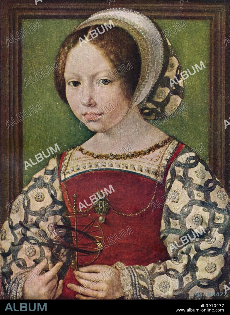 'A Young Princess (Dorothea of Denmark)', c1530-32 (c1927). Dorothea (1520-1580) was the  eldest daughter of King Christian II of Denmark (1481-1559). The painting is held by the National Gallery, London. From Beautiful Children, by Haldane Macfall. [T. C. & E. C. Jack, Ltd., London, c1927].