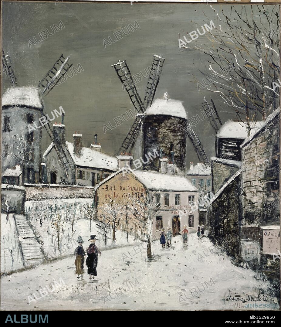 Les Vieux Moulins de Montmartre by Maurice Utrillo, oil on canvas, 1936, 1883-1955, USA, New York, Metropolitan Museum of Art.