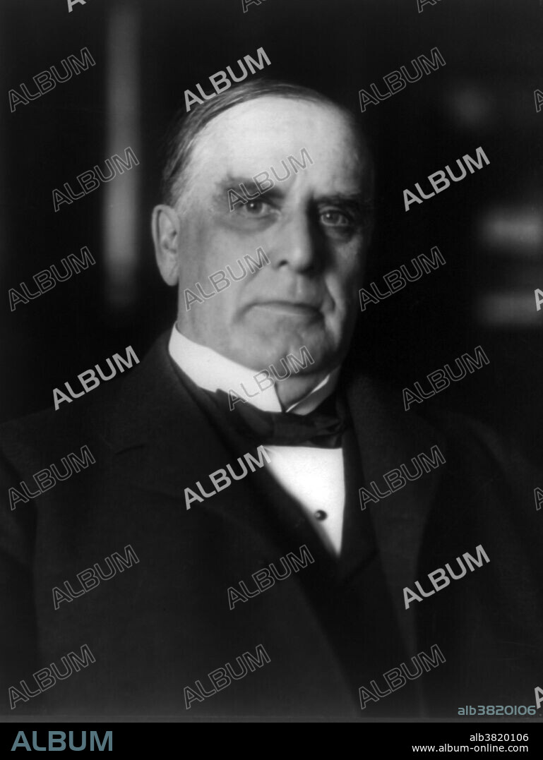 William McKinley (January 29, 1843 - September 14, 1901) was the 25th President of the US(1897-1901). He was the last President to have served in the American Civil War. After the war, he settled in Ohio, where he practiced law and married Ida Saxton. In 1876, he was elected to Congress, and became the Republican Party's expert on the protective tariff. He was elected Ohio's governor in 1891 and 1893. He secured the Republican nomination for president in 1896, and defeated his Democratic rival, William Jennings Bryan. Rapid economic growth marked McKinley's presidency. He promoted the 1897 Dingley Tariff to protect manufacturers and factory workers from foreign competition, and in 1900, he secured the passage of the Gold Standard Act. He hoped to persuade Spain to grant independence to rebellious Cuba without conflict, but when negotiation failed, he led the nation in the Spanish-American War of 1898. He defeated Bryan again in the 1900 presidential election, in a campaign focused on imperialism, prosperity, and free silver. He was assassinated by an anarchist in September 1901, and died at the age of 58.