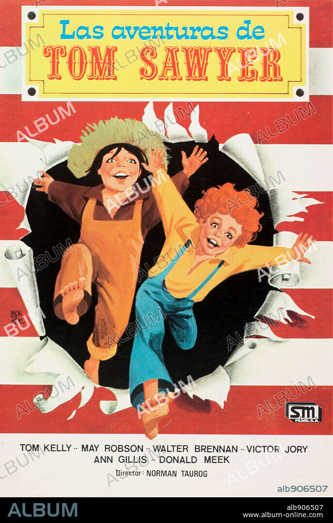Poster de LAS AVENTURAS DE TOM SAWYER, 1938 (THE ADVENTURES OF TOM SAWYER), dirigida por NORMAN TAUROG.