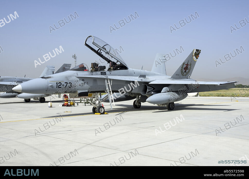 A Spanish Air Force EF-18M Hornet attending the international Exercise Anatolian Eagle 2014-2 in Konya, Turkey.