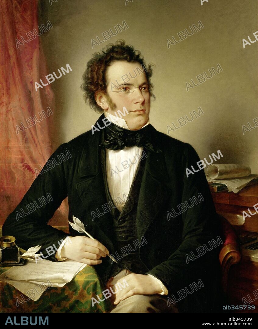WILHELM AUGUST RIEDER. 'Franz Schubert', ca. 1825, Oil on canvas.