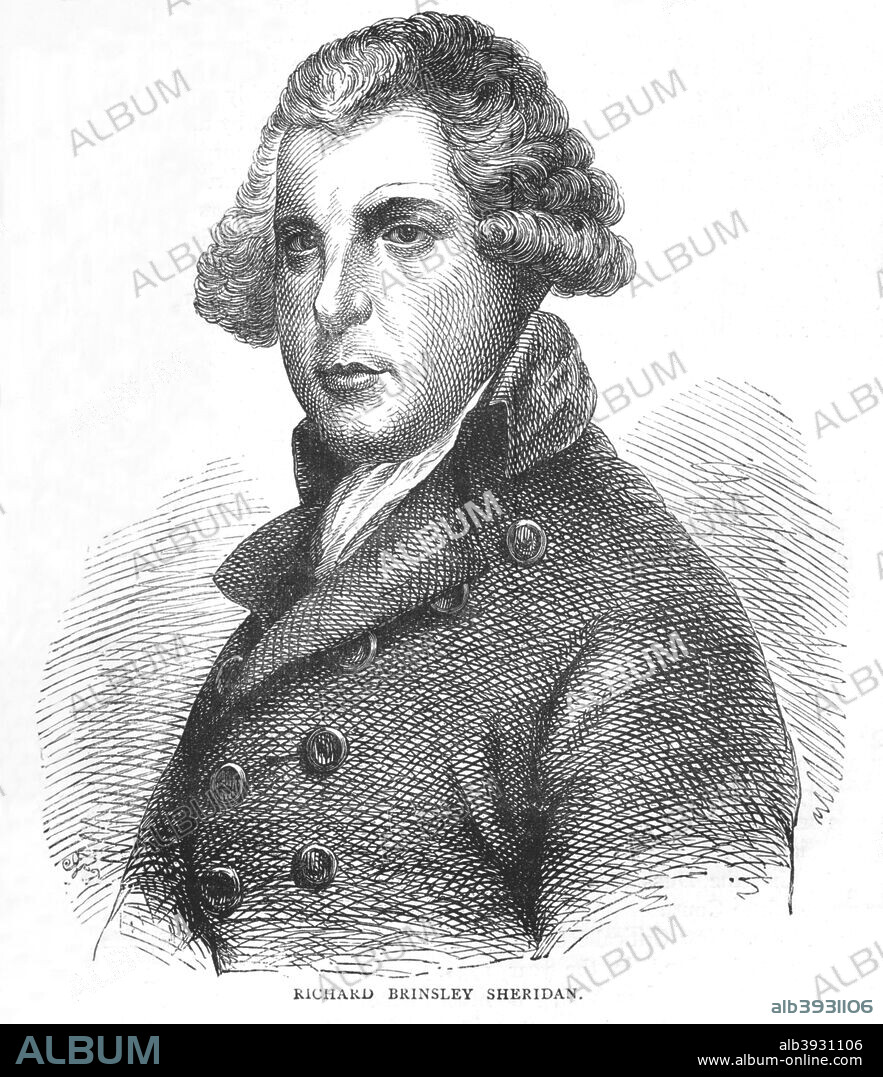 Richard Brinsley Sheridan, Irish dramatist, poet and politician, c1875 (1878). Richard Brinsley Butler Sheridan (1751-1816), was a playwright, poet and owner of the Theatre Royal, Drury Lane, London. He also served as a Whig Member of Parliament for 32 years. From Old and New London Illustrated, Vol IV, by Edward Walford. [Cassell Petter & Galpin, London, Paris & New York, 1878].