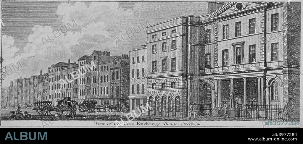 View of the Coal Exchange on Thames Street, City of London, 1794.