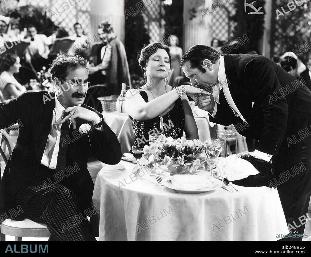 GROUCHO MARX, MARGARET DUMONT and SIG RUMANN in A NIGHT AT THE OPERA, 1935, directed by SAM WOOD. Copyright M.G.M.