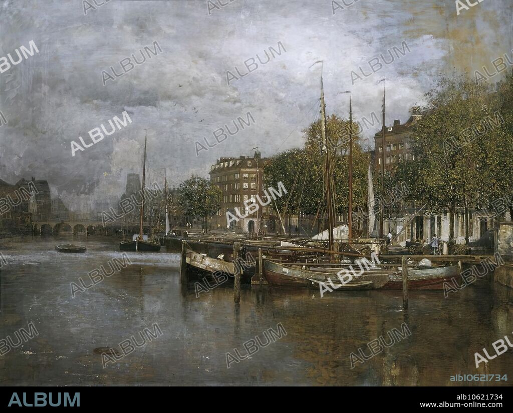 ROBERT RUSS. Canal in Rotterdam, c1900/1906.