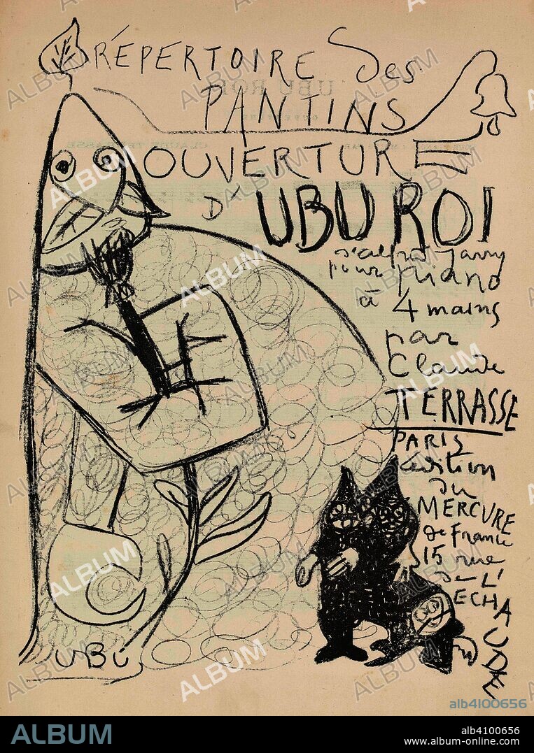 Sheet music Ouverture d'Ubu ro by Alfred Jarry and Claude Terrasse. Dimensions: 35 cm x 27 cm.