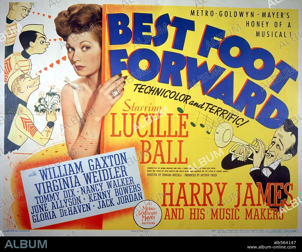 Poster of BEST FOOT FORWARD, 1943, directed by EDWARD BUZZELL. Copyright M.G.M.