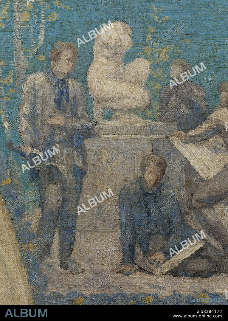 PIERRE PUVIS DE CHAVANNES. Esquisse pour l'Hôtel de Ville de Paris : Hommage de la Ville de Paris à Victor Hugo, 1894.