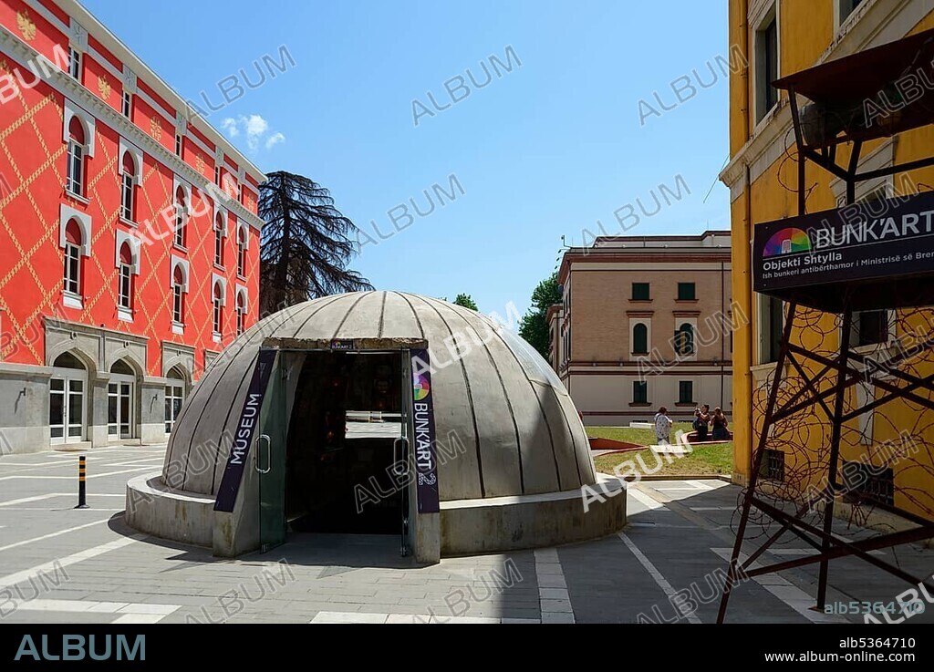 Old Bunker, Entrance to Bunk'Art 2 Museum, City Centre, Tirana, Albania, Europe.