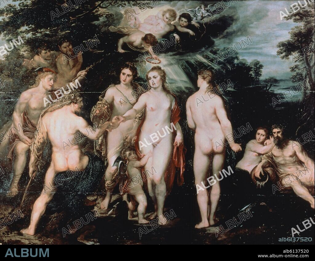 PETER PAUL RUBENS. 'The Judgment of Paris', 1597-1599, Oil on canvas, 144,8 x 193,7 cm.