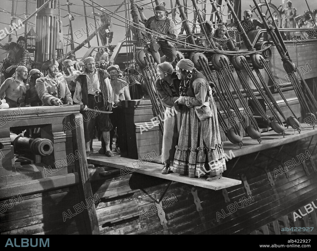 BOB HOPE, VICTOR McLAGLEN und WALTER BRENNAN in THE PRINCESS AND THE PIRATE, 1944, unter der Regie von DAVID BUTLER. Copyright RKO.