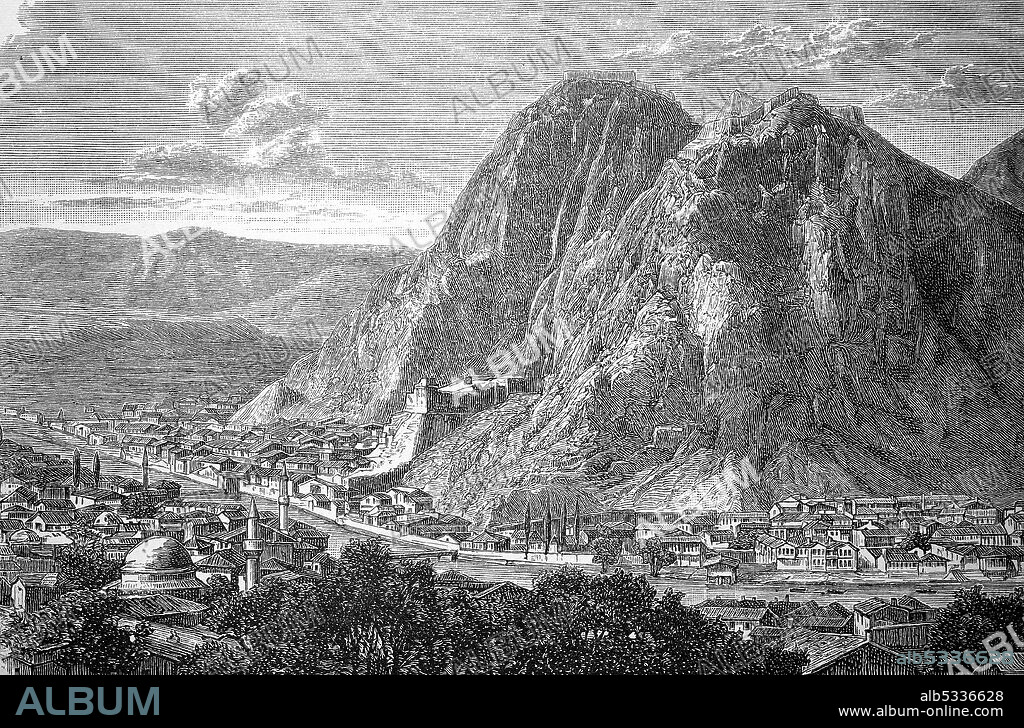 Amasya, Amasia, city in Turkey, around 1880  /  Amasya, Amasia, Stadt in der Türkei, um 1880, Historisch, historical, digital improved reproduction of an original from the 19th century / digitale Reproduktion einer Originalvorlage aus dem 19. Jahrhundert.