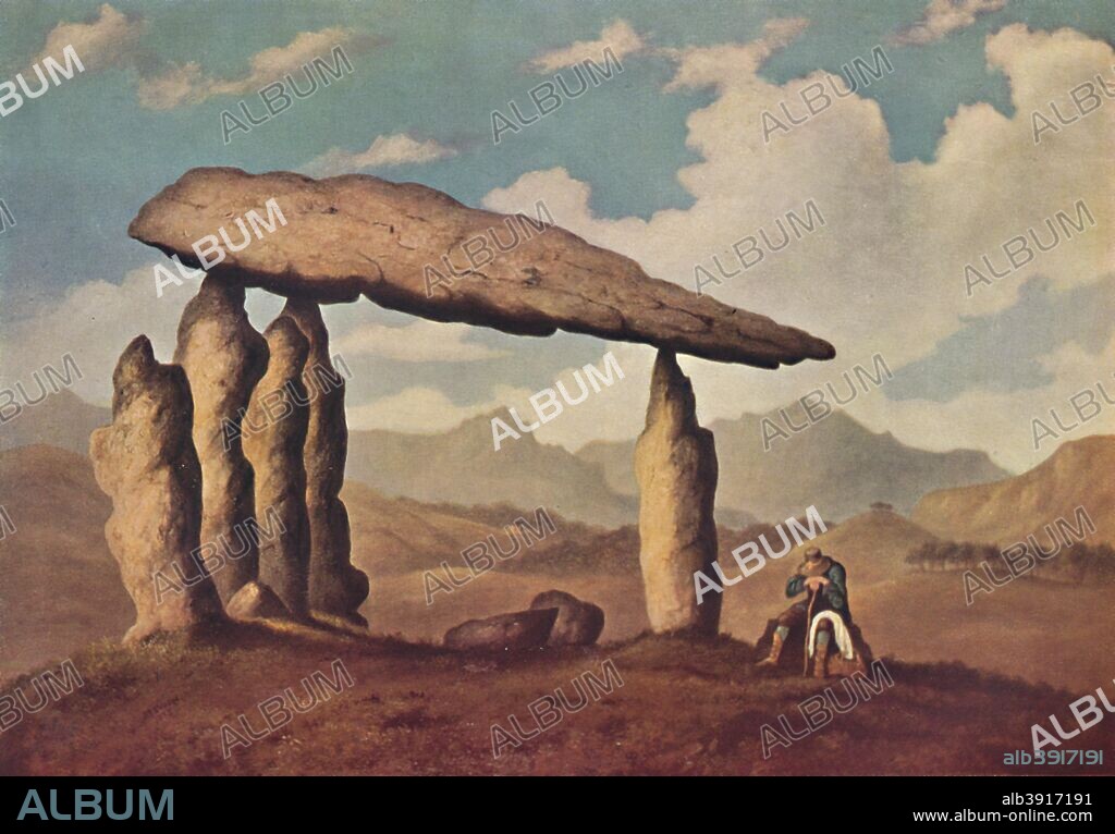 'Megalithic Tomb at Pentre Ifan, Pembrokeshire', 1835, (1946). From Early Britain, by Jacquetta Hawkes [Collins, London, 1946].