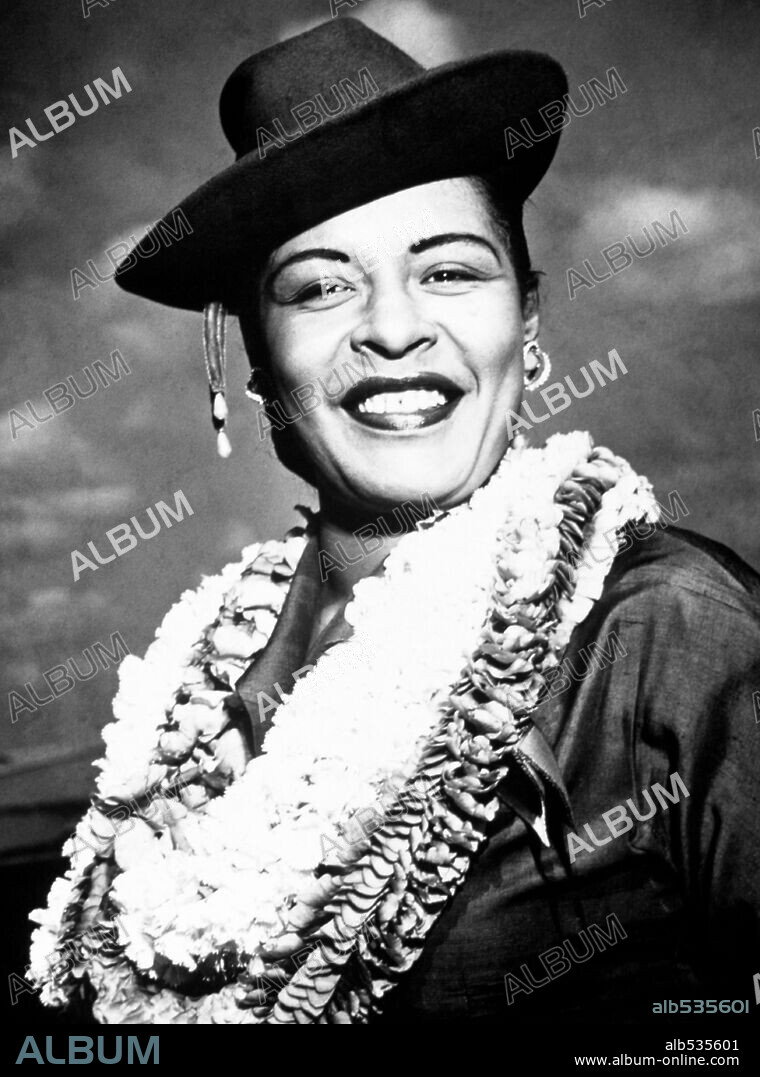 La cantante de jazz Billie Holliday en Honolulu. Años 50.