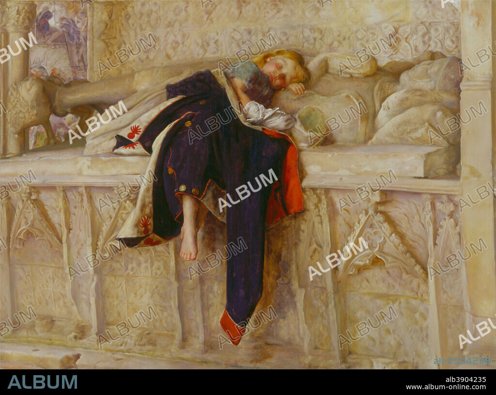 JOHN EVERETT MILLAIS. L'Enfant du Regiment. Date/Period: 1854 to 1855. Painting. Oil on paper, laid on canvas, mounted on board. Height: 451 mm (17.75 in); Width: 610 mm (24.01 in).