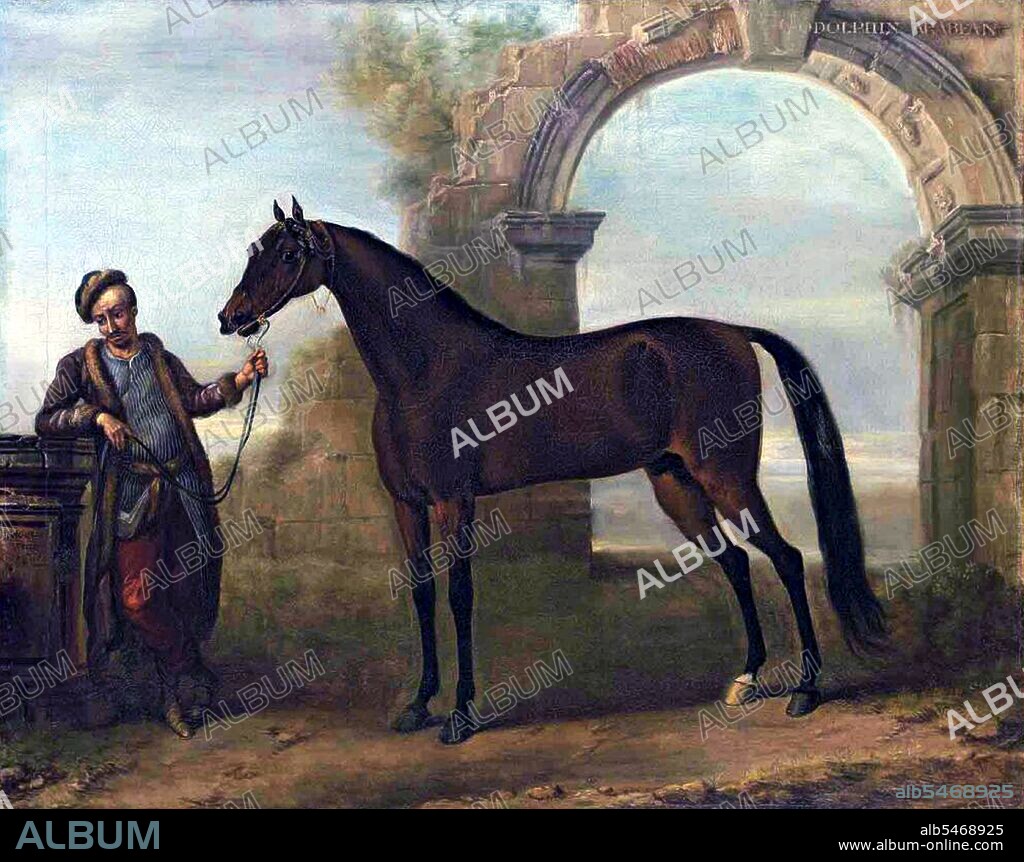 The Godolphin Arabian (c. 1724 – 1753), also known as the Godolphin Barb, was an Arabian horse who was one of three stallions that were the founders of the modern Thoroughbred horse racing bloodstock (the other two are the Darley Arabian and the Byerley Turk). He was given his name for his best-known owner, Francis Godolphin, 2nd Earl of Godolphin.
