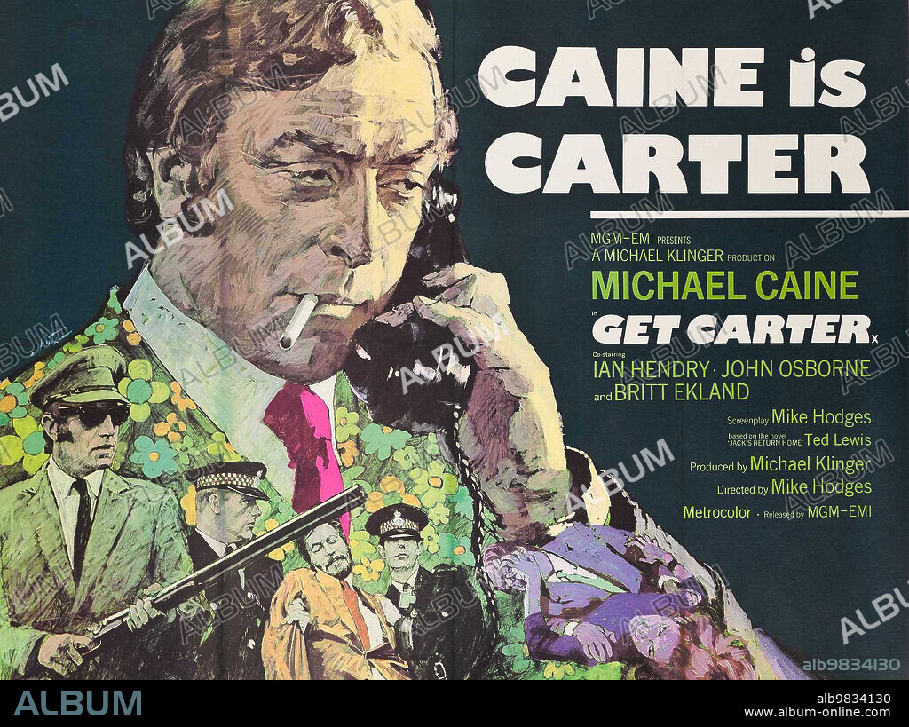 Poster de ASESINO IMPLACABLE, 1971 (GET CARTER), dirigida por MIKE HODGES. Copyright M.G.M.