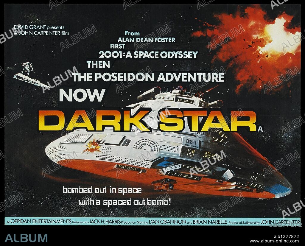 Affiche de DARK STAR, 1974, réalisé par JOHN CARPENTER. Copyright JACK H. HARRIS ENTERPRISES.