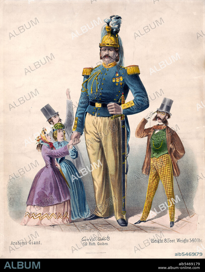 Colonel Routh Goshen print ca 1889 or earlier, The Arabian Giant.