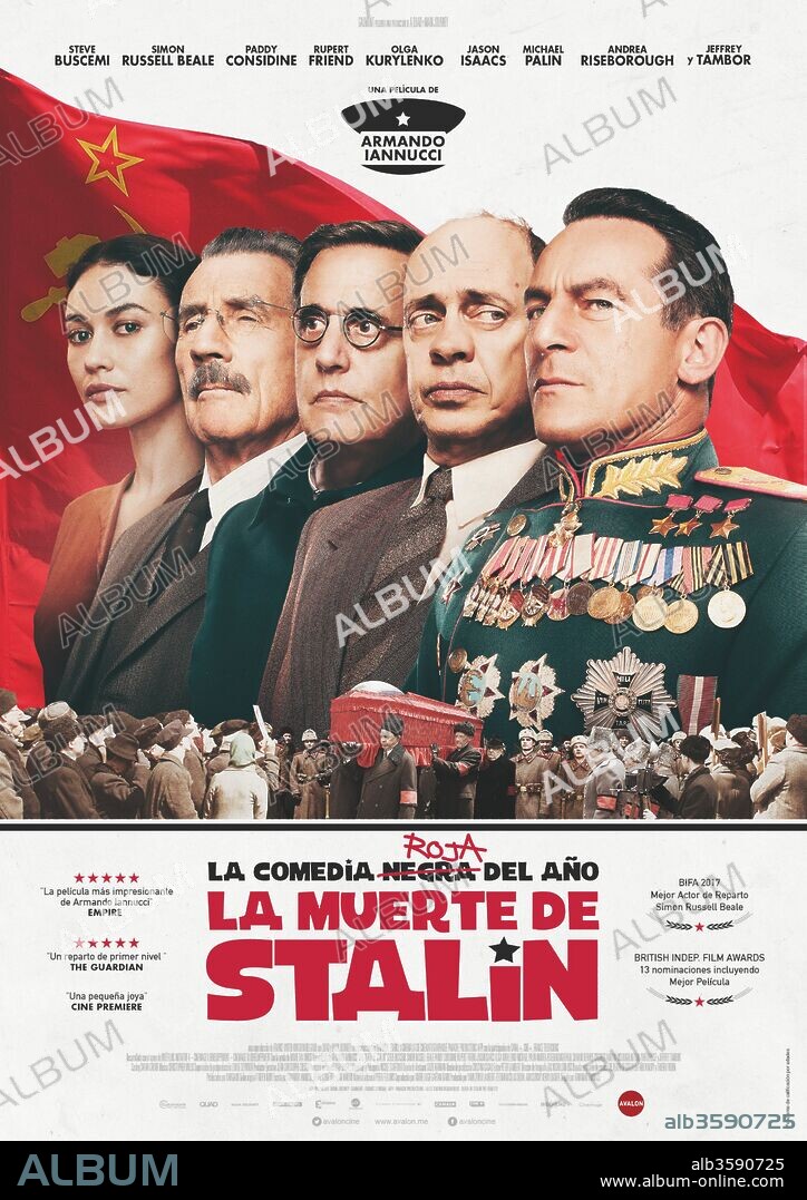 Poster de LA MUERTE DE STALIN, 2017 (THE DEATH OF STALIN), dirigida por ARMANDO LANNUCCI. Copyright Quad Productions / Main Journey / Free Range Films.