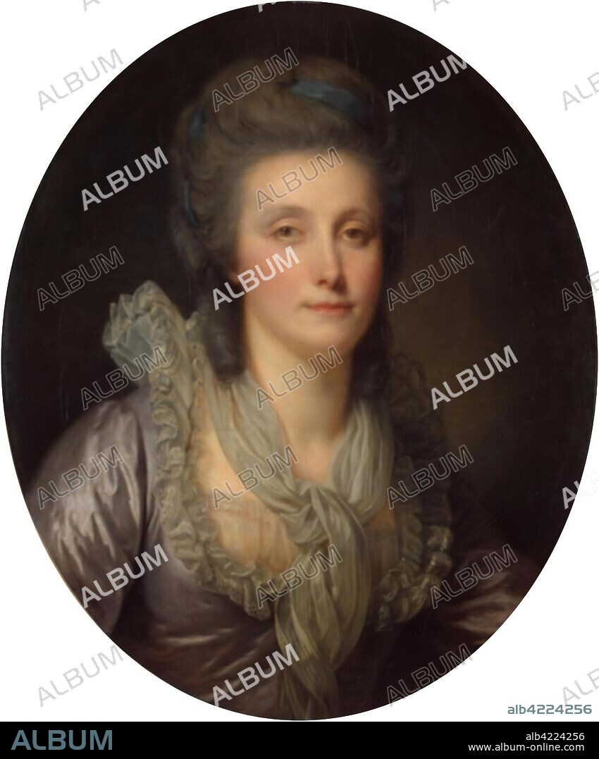 JEAN-BAPTISTE GREUZE. 'Portrait of Countess Ekaterina Shuvalova'. France, 1770s. Dimensions: 60x50 cm.