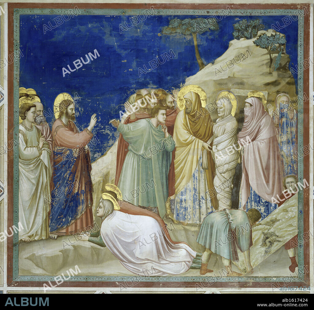 The Raising of Lazarus  Giotto di Bondone (c.1266-1337/Italian)  Fresco  Arena Chapel, Padua, Italy.