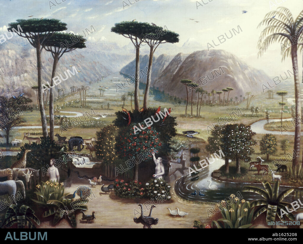 The Garden of Eden  Erastus Salisbury Field (1805-1900 American)  Oil on canvas.